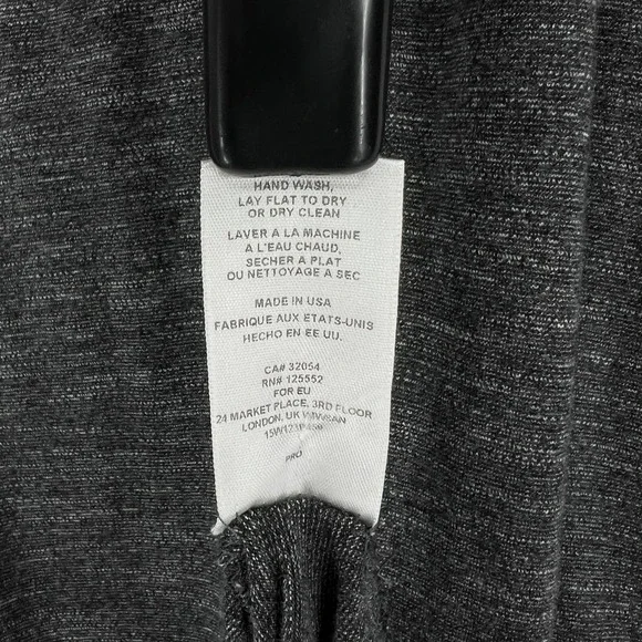 ANTHROPOLOGIE DOLAN Sarana Dress Womens Small Gray Black White Collared Belt - Picture 10 of 14